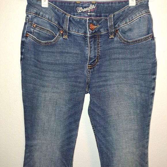 Wrangler Retro Mae Juniors Bootcut Jeans With Embroidered Pockets Size 7 - Picture 5 of 9